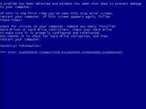 0x0000007B (INACCESSIBLE_BOOT_DEVICE)
